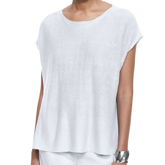 eileen fisher white tee shirt